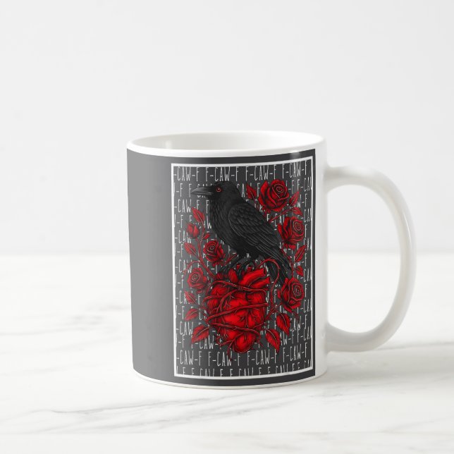 Funny Black Bird F-caw-f Anti Valentines Day Singl Coffee Mug (Right)