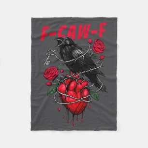 Funny Black Bird F-caw-f Anti Valentines Day Singl Fleece Blanket