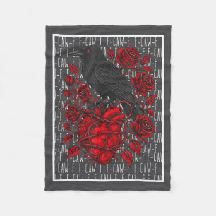 Funny Black Bird F-caw-f Anti Valentines Day Singl Fleece Blanket