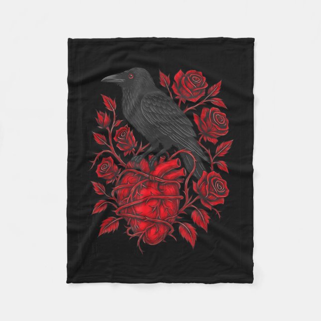 Funny Black Bird F-caw-f Anti Valentines Day Singl Fleece Blanket (Front)