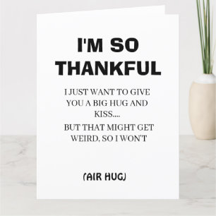 Funny Black Calligraphy I'm So Thankful Simple Tha Letterpress Thank You Card