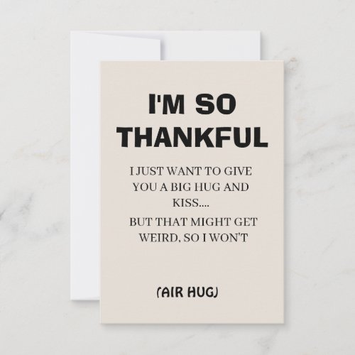 Funny Black Calligraphy Im So Thankful Simple Thank You Card