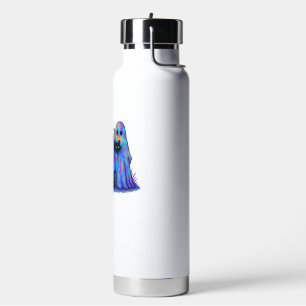 Funny Black Cat and Ghost Halloween Essential T-Sh Water Bottle