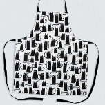Funny Black Cat Apron<br><div class="desc">Fun little black kitty cats,  purrfect for animal lovers.</div>