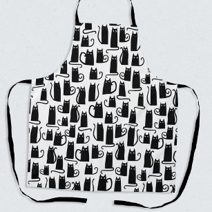 Funny Black Cat Apron