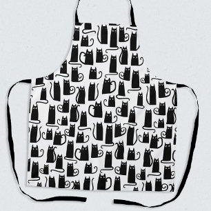 Funny Black Cat Apron