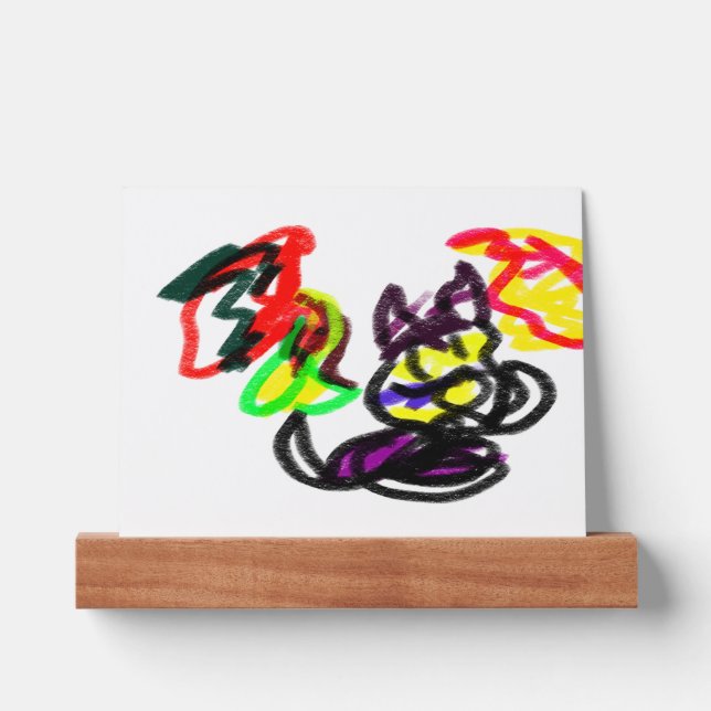 funny Black  cat autumn time  Picture Ledge (Front)