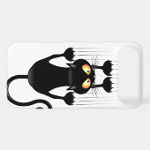 Funny Black Cat Cartoon Scratching Wall Case-Mate iPhone Case (Back (Horizontal))