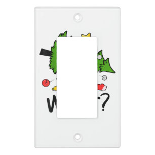 Funny Black Cat Christmas Tree Merry Santa Humor C Light Switch Cover
