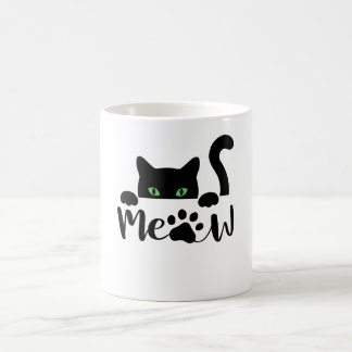 Funny black cat coffee mug