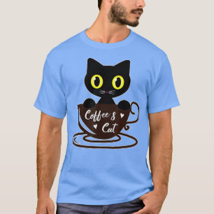 Funny Black Cat Coffee Mug Cat Lover Boy Girl T-Shirt