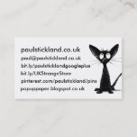Funny Black Cat Custom Business Card