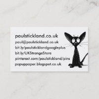 Funny Black Cat Custom Business Card