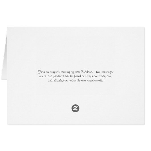 Funny Black Cat Girl Owl Card Creationarts (Back Horizontal)