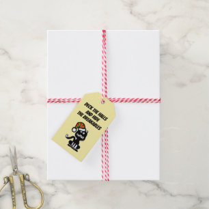 Funny Black Cat Holiday Humor Festive Cat Gift Tags