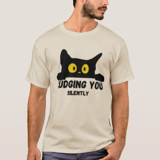Funny Black Cat Meme T-Shirt–Perfect for Cat Lover T-Shirt