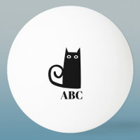 Funny Black Cat Monogram