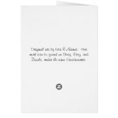 Funny Black Cat Mouse Bed Creationarts Cards (Back)