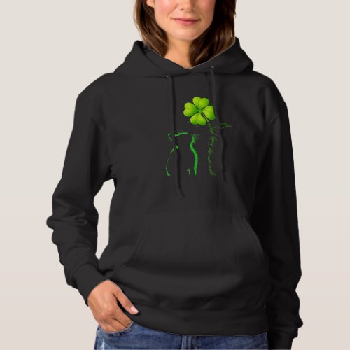 Funny Black Cat My Lucky Charm Shamrockst Patricks Hoodie