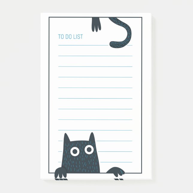 Funny Black Cat Notes (Front)