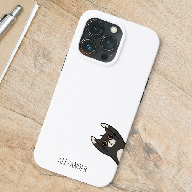 Funny Black Cat Personalized Case-Mate iPhone Case (Creator Uploaded)