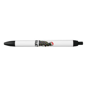 Funny Black Cat Pushing Christmas Tree Over Cat Ch Pen