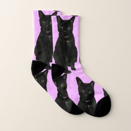 Funny Black Cat Socks