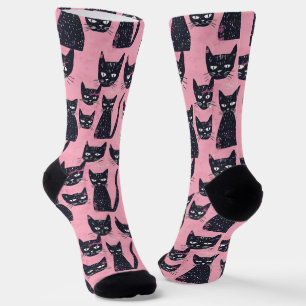 Funny Black Cat Socks