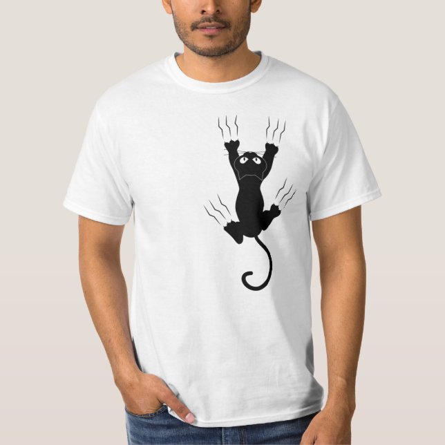 Funny Black Cat T-Shirt (Front)