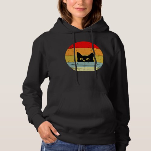 Funny Black Cat Vintage Cat Retro Design T_Shirt H Hoodie