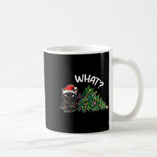 Funny Black Cat What_ Christmas Tree Funny Cat Lov Coffee Mug