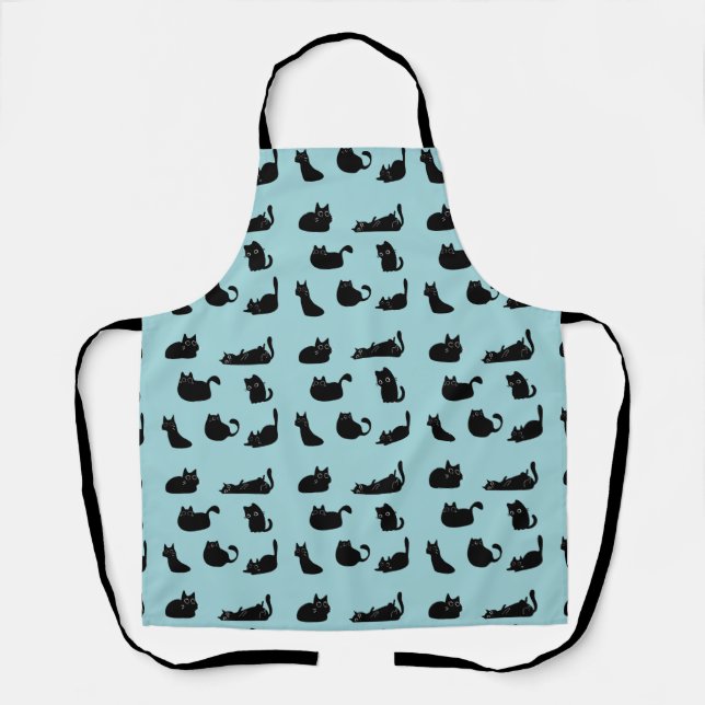  Funny Black Cats Apron (Front)