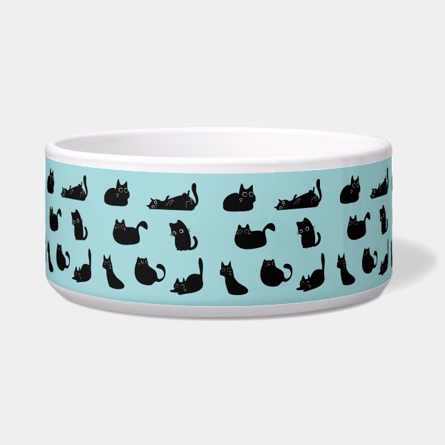 Funny Black Cats Bowl (Front)
