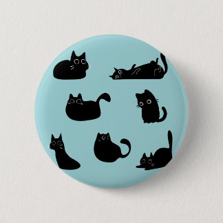 Funny Black Cats Button