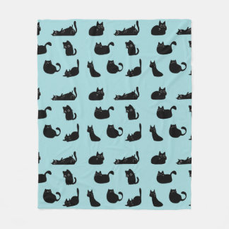 Funny Black Cats Fleece Blanket