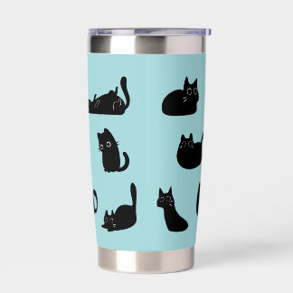 Funny Black Cats Insulated Tumbler