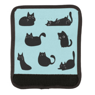 Funny Black Cats Luggage Handle Wrap