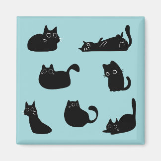 Funny Black Cats Magnet