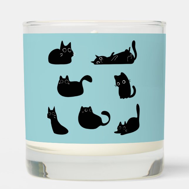 Funny Black Cats Scented Candle (Front)