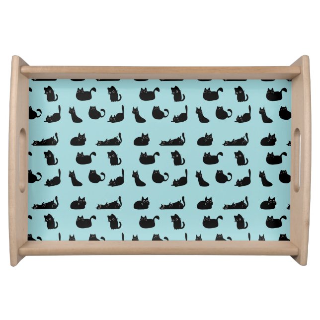 Funny Black Cats Serving Tray (Front)