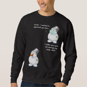 Funny  Black  Christmas Snowman Sweatshirt