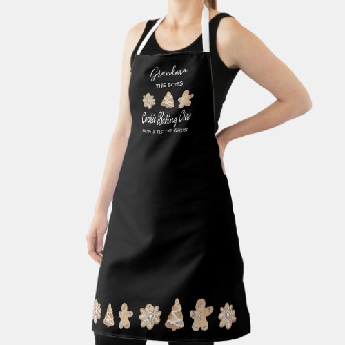 Funny Black Cookie Baking Crew Grandma Baking Apron