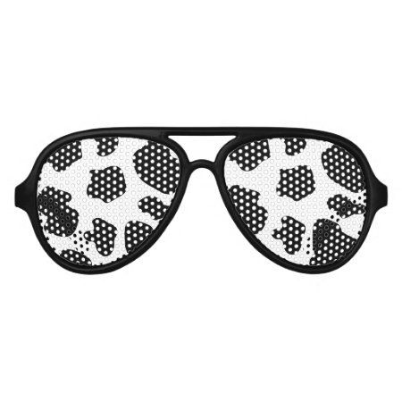Funny Black Cow Spots Halloween Party Shades
