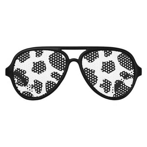 Funny black cow spots Halloween party shades