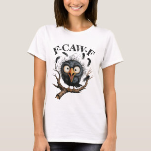 Funny Black Crow Black Bird Funny Crow Halloween T-Shirt