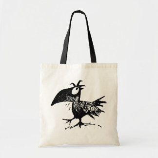 Funny Black Crow Tote Bag