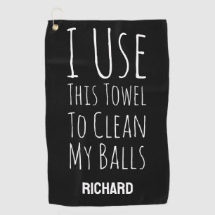 Funny Black Custom Personalized Golfer Bag Golf Towel