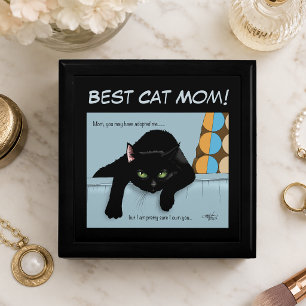Funny Black Cute Best Cat Mom Mother’s Day Gift Box