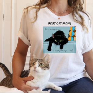 Funny Black Cute Best Cat Mom Mother’s Day T-Shirt