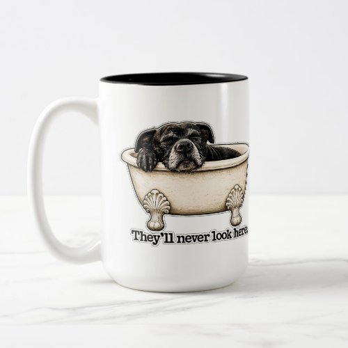 Funny Black Dog Mug Pitbull Humor